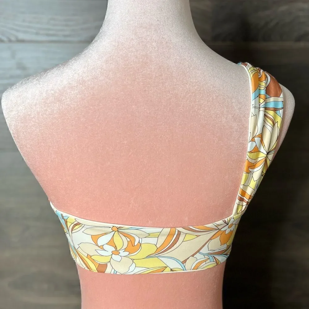 l*space Mick Top in Soulshine Floral (Cream/Orange/Yellow/Blue), Size Small. New